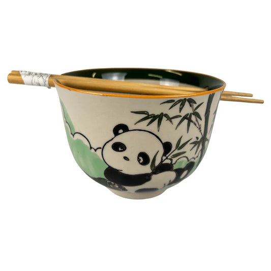 18oz Donburi Bowl With Chopsticks Set Playful Panda Design