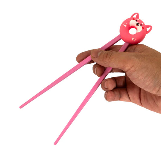 Shiba Inu Dog Training Chopsticks Pink Silicone Topper