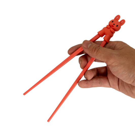 Rabbit Bunny Training Chopsticks Pink Silicone