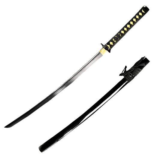 40.25" Black Damascus Blade Hand Forged Samurai Sword