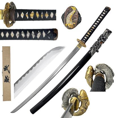 41" 1095 High Carbon Steel Premium Hand Forged Samurai Sword W/Gift Box and Bag