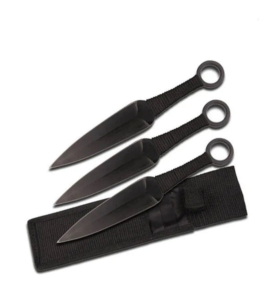 9" Throwing Knife 3PC Set W/Nylon Sheath