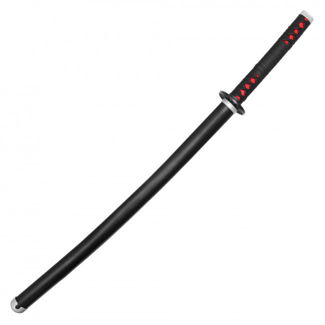 39" Tanjiro's Black and Red Stainless Steel Un-Sharpened Katana