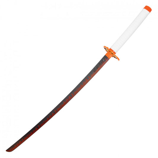 40" Rengoku's White Orange and Black Stainless Steel Un-Sharpened Katana
