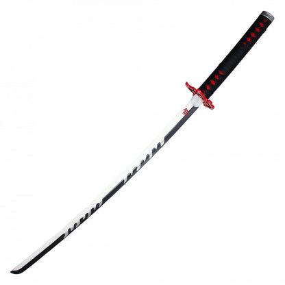 38.75" Tanjiro's V2 Black and Red W/ 1045 High-Carbon Steel Blade Battle Ready Katana