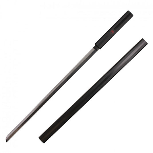 40" Sasuke's White and Black Shirasaya W/ Steel Blade Un-Sharpened