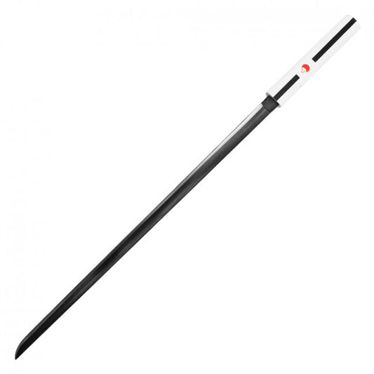 39.5" Sasuke's White and Black Shirasaya W/ 1045 High-Carbon Steel Blade Battle Ready