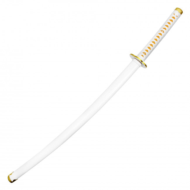 40" Zenitsu's White and Yellow W/ 1045 High-Carbon Steel Blade Battle Ready